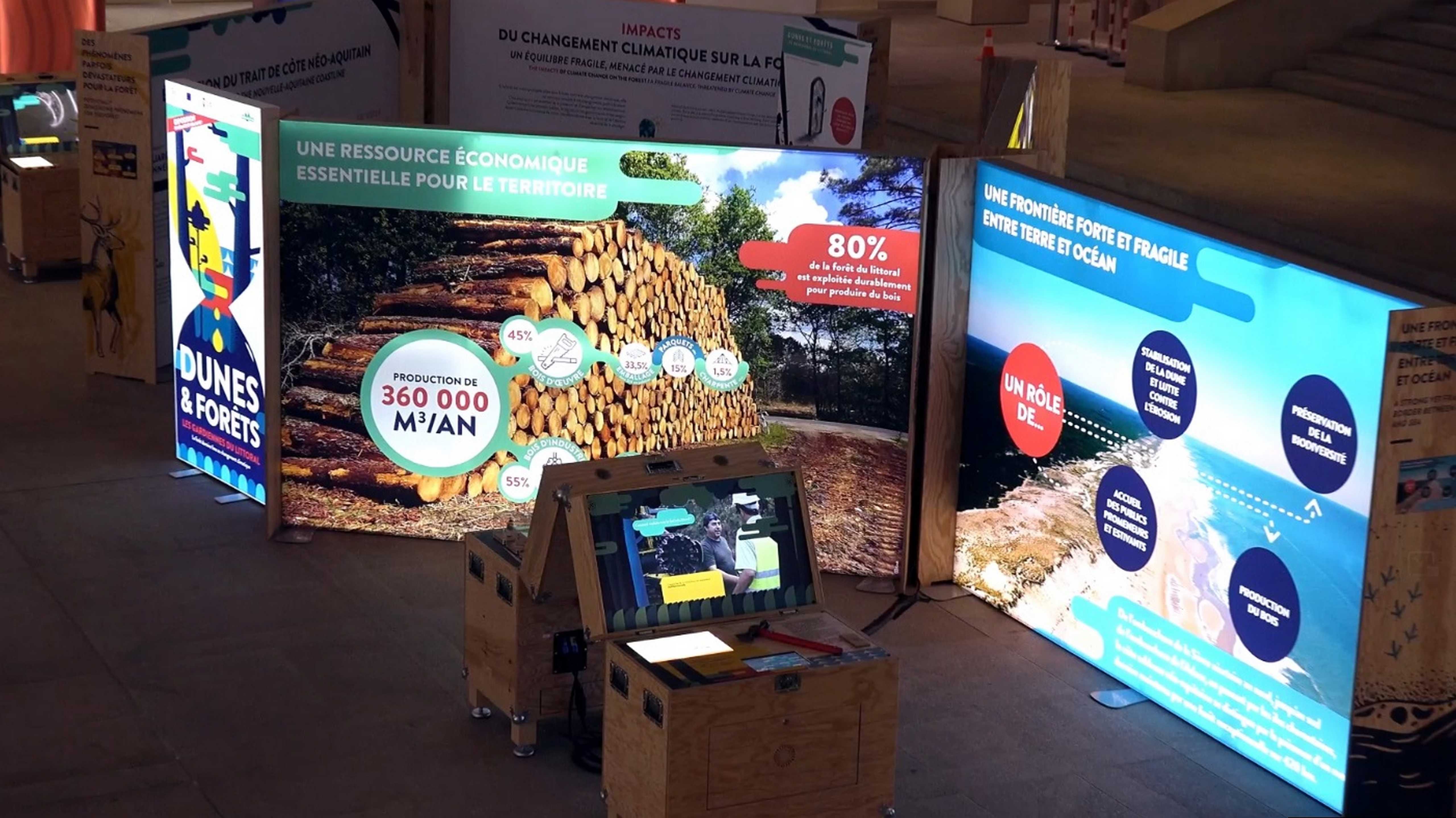 "Dunes et forêts : les gardiennes du littoral", une exposition interactive à l'hôtel de Région de Bordeaux